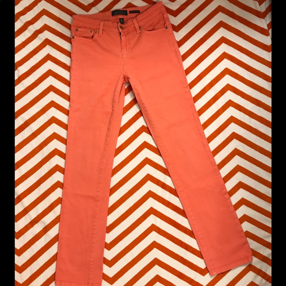 Gorgeous coral Ralph Lauren straight leg jean sz 4
